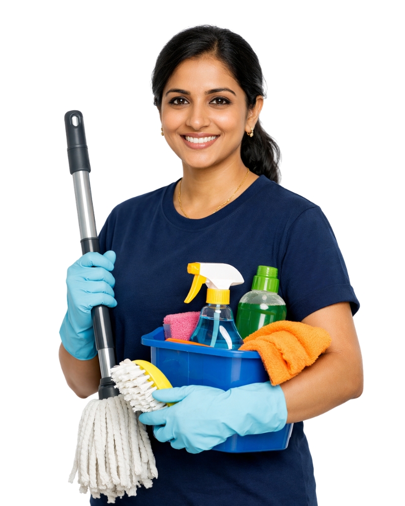 SnapShine professional cleaner ready to deep clean a Kerala home